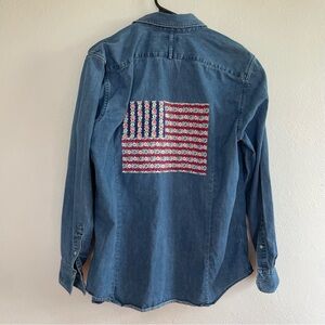 Banana Republic Blue Denim Shirt Jacket